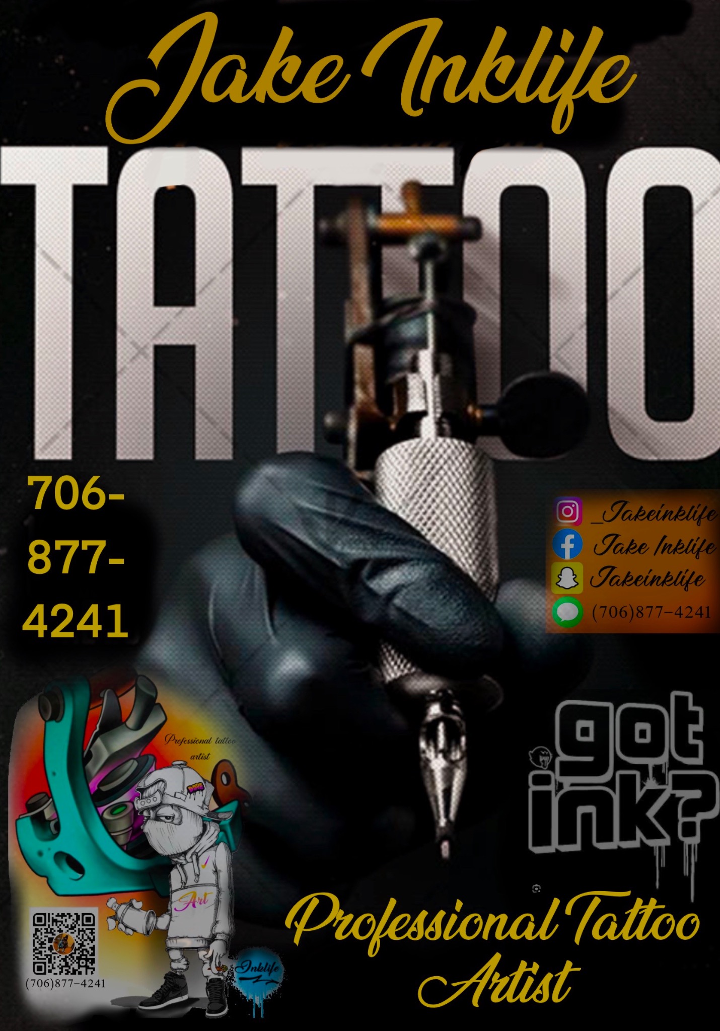 Jake Inklife Tattoos - Professional Tattoo Artist
